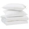 vidaXL Duvet Estivo con cuscino 3 pcs Bianco Microfibra