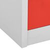 vidaXL Armadietti Chiavi 5pz Grigio Chiaro Rosso 90x45x92,5cm Acciaio