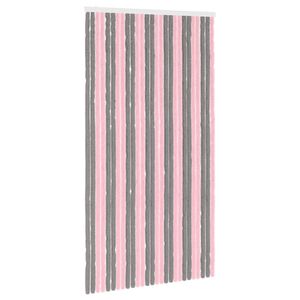 vidaXL Tenda per insetti in chenille Grigio Argento e Rosa