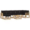 vidaXL Set di divani da esterno 8 pz Bianco e Nero