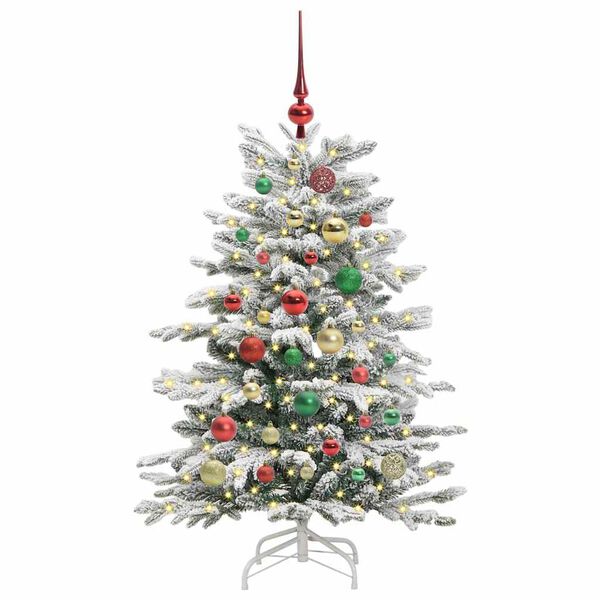 vidaXL Albero di Natale Artificiale con Rami Pieghevoli Bianco 120 cm