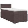 vidaXL Letto box spring con materasso Marrone Scuro 90 x 200 cm