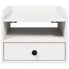 vidaXL Comodino 2 pcs Bianco 38 x 36 x 29,5 cm Legno di pino massello