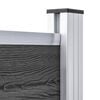vidaXL Set Pannelli di Recinzione in WPC 353x146 cm Nero