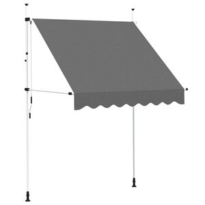 vidaXL Tenda da Sole Retrattile Manuale 200 cm Antracite