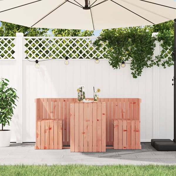 vidaXL Set da Balcone a 2 Posti in Legno Massello di Douglas