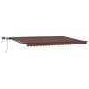 vidaXL Tenda da Sole Retrattile Manuale con LED Marrone 500x300 cm