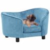 vidaXL Divano per Cani Turchese 69x49x40 cm in Peluche