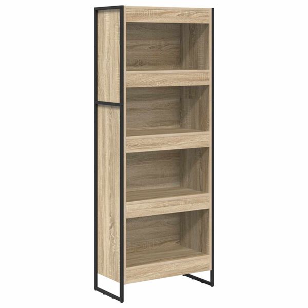 vidaXL Armadio per Libri Sonoma 80 x 30 x 155 cm Legno multistrato