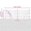 vidaXL Recinzione con Posto Grigio 0,4 x 50 m Acciaio e PVC