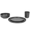 Bo-Camp Set di Stoviglie 16 pz Patom in Melamina Antracite