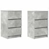 vidaXL Comodini con 3 Cassetti 2 pz Grigio Cemento 39x35x65 cm