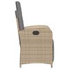 vidaXL Sedia Reclinabile Giardino e Poggiapiedi Beige Misto Polyrattan