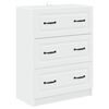 vidaXL Mobile con Cassetti Bianco 66 x 34,5 x 87 cm