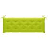 vidaXL Panchina Batavia e Cuscino Verde Brillante 150 cm Massello Teak