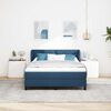 vidaXL Letto box spring con materasso Blu 140 x 190 cm Tessuto