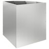 vidaXL Vaso d'angolo Argento 45 x 45 x 50 cm Acciaio zincato