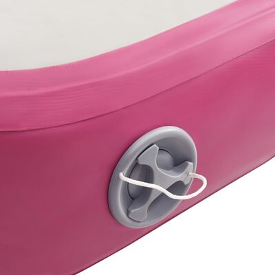 vidaXL Tappetino Ginnastica Gonfiabile con Pompa 300x100x15cm PVC Rosa