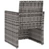 vidaXL Set Divani da Esterno 3 pz con Cuscini in Polyrattan Grigio