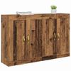 vidaXL Mobile a muro 2 pcs Legno vecchio 69,5 x 34 x 90 cm