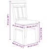 vidaXL Sedia da pranzo 2 pcs Naturale e chiaro Legno di gomma solido