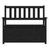 vidaXL Panca Nera 112,5x51,5x96,5 cm in Legno Massello di Pino