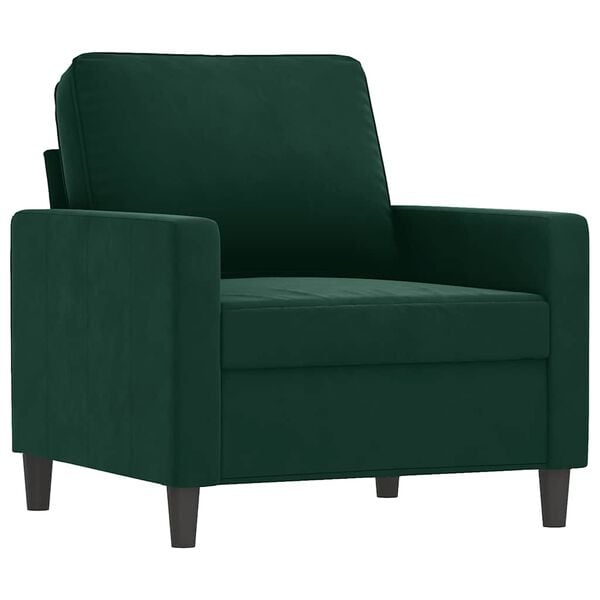 vidaXL Poltrona Verde Scuro 60 cm Velluto