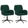 vidaXL Sedie da scrivania girevoli 2 pz 54 x 55 x 90 cm Verde Scuro