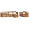 vidaXL Set divani 7 pcs Naturale Legno di Acacia Massello