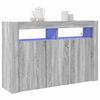 vidaXL Credenza Grigio Sonoma 116 x 30 x 75 cm Legno multistrato