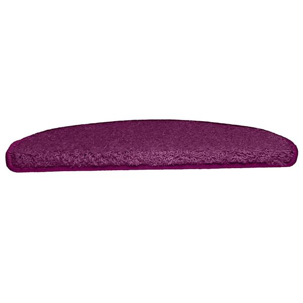 vidaXL Tappetini per scale 10 pz 65x21x4 cm Viola Semicircolari Grandi