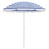 vidaXL Ombrellone da Spiaggia Blu e Bianco 206 x 206 x 212 cm