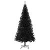 vidaXL Albero di Natale con 300 LED con supporto Nero 210 cm PVC