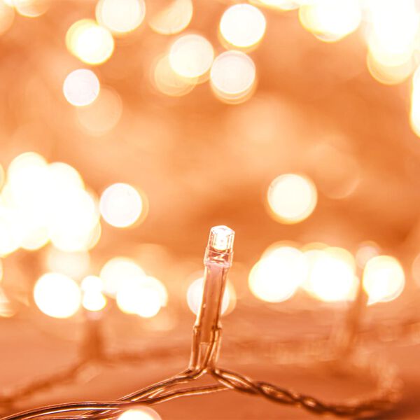 vidaXL Stringa LED con 150 Luci LED Bianco Caldo 15 m PVC