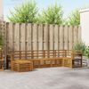 vidaXL Set divani 7 pcs Naturale Legno di Acacia Massello