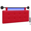vidaXL Testiera sospesa Con luce LED Rosso Similpelle