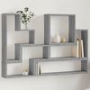 vidaXL Mensola a Muro Grigio Sonoma 96x12x64 cm in Legno Multistrato