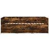 vidaXL Divano Letto con Cassetti senza Materasso Rovere Fumo 90x200 cm
