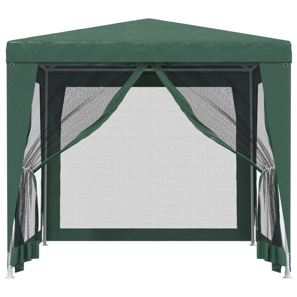 vidaXL Tenda per Feste 4 Pareti Laterali in Rete Verde 2,5x2,5m HDPE