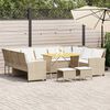 vidaXL Set Divano da Giardino 4 pz con Cuscini Beige in Polyrattan
