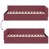 vidaXL Cornice del letto ad angolo Rosso Vino 100 cm x 200 cm Velluto