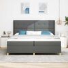 vidaXL Letto a molle con materasso Grigio 140 x 200 cm Tessuto