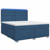 vidaXL Letto box spring con materasso Blu 160 x 200 cm Tessuto