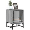 vidaXL Comodino con Anta in Vetro Grigio Sonoma 35x37x50 cm