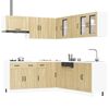 vidaXL Set Mobili da Cucina 11 pz Lucca Rovere Sonoma in Truciolato