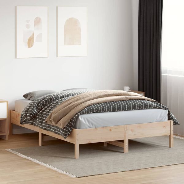 vidaXL Letto senza Materasso 120x200 cm in Legno Massello di Pino