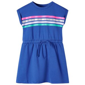 vidaXL Abito per Bambini con Coulisse Blu Cobalto 104
