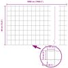 vidaXL Recinzione con Posto Verde 0,4 x 50 m Acciaio e PVC