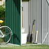 vidaXL Capanno per Legna Verde 245x98x159 cm in Acciaio Zincato