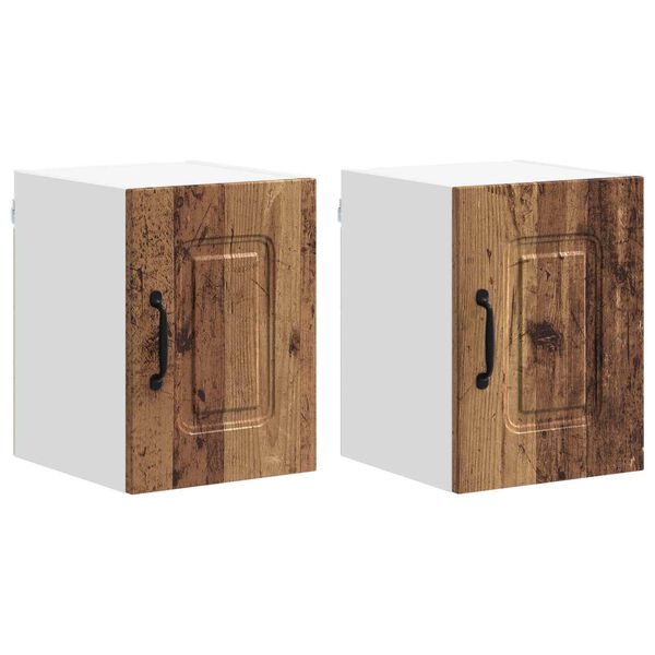vidaXL Mobile da cucina Kalmar 2 pcs Legno vecchio 30 x 31 x 40 cm